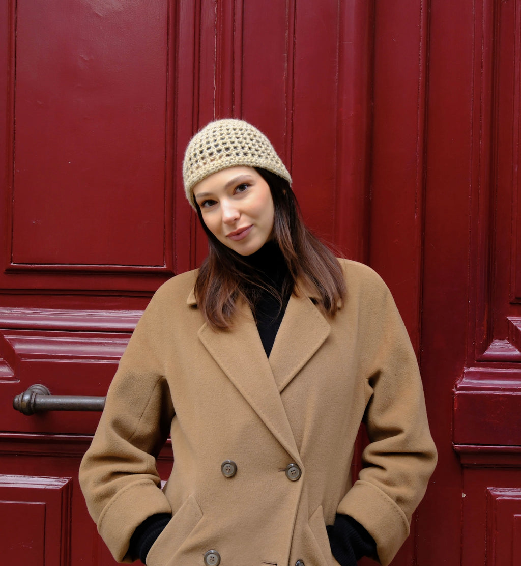 Beanie Alpaga Doré